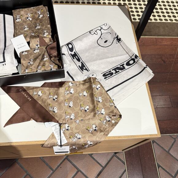 Last 2‼️Coach x Peanuts Signature Snoopy Print Bandana CBS39 - Picture 11 of 16